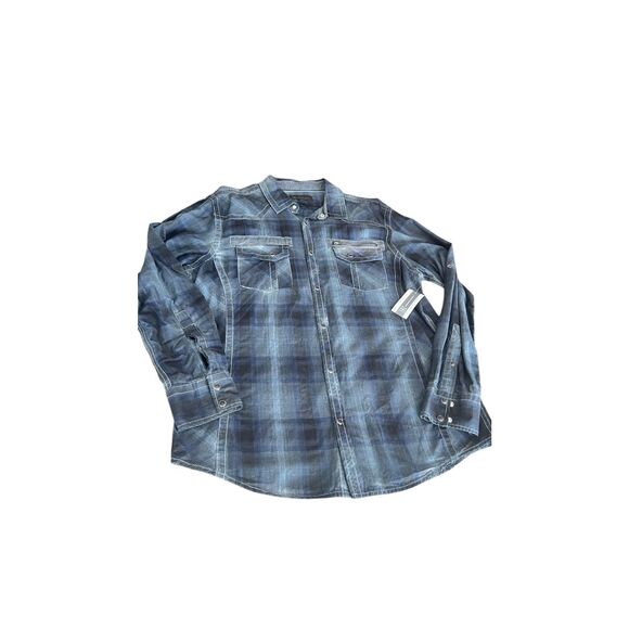 INC International Concepts Men's Plaid Button Up Shirt size L - Picture 1 of 7